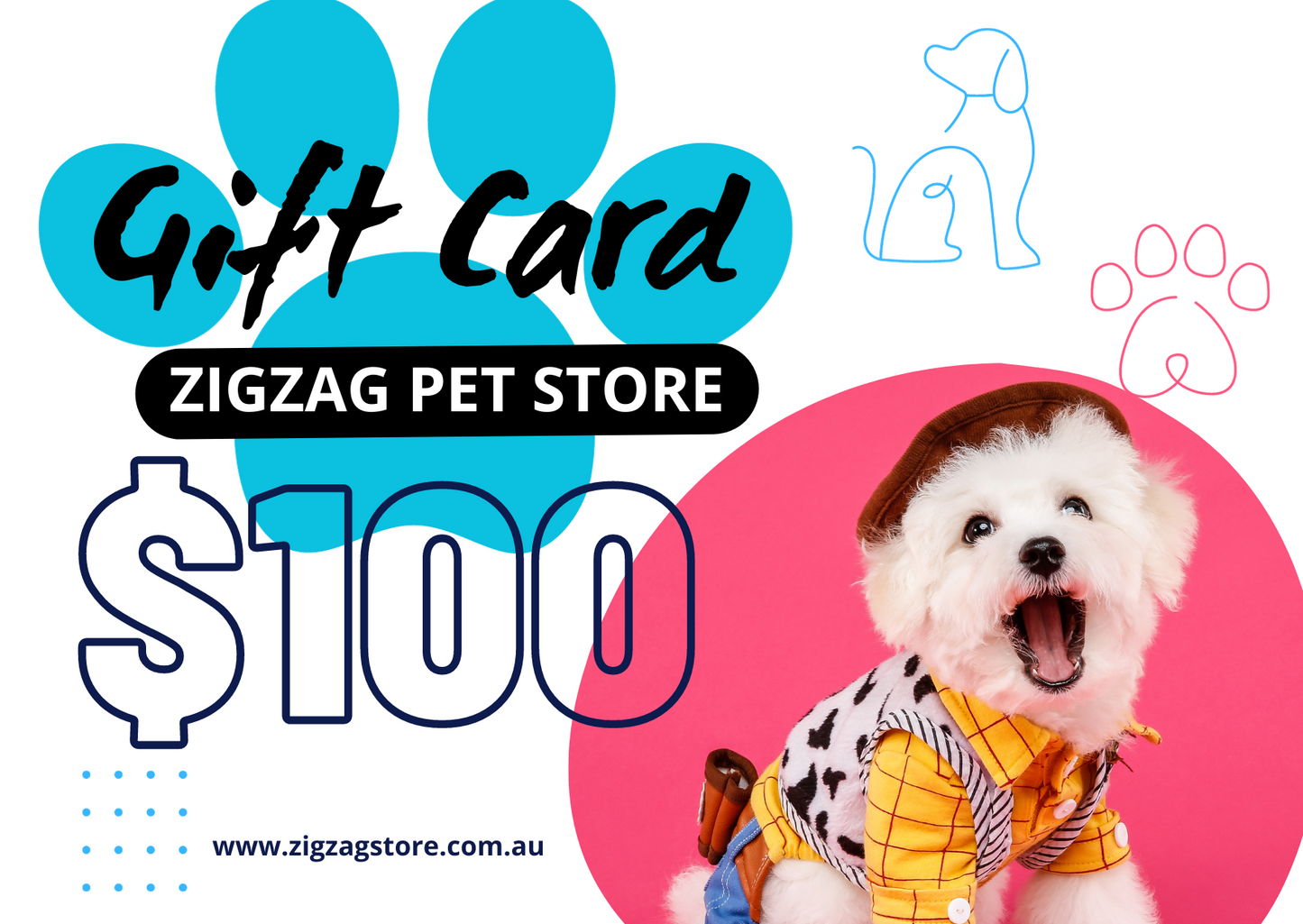 zigzag pet store gift card