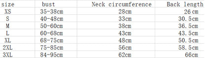 puffer jacket size chart